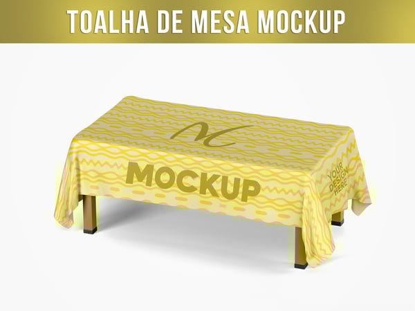 MESA COM TOALHA DE MESA MOCKUP EVENTO CELEBRAÇÃO DECORAÇÃO JANTAR REFEIÇÕES FESTA PSD