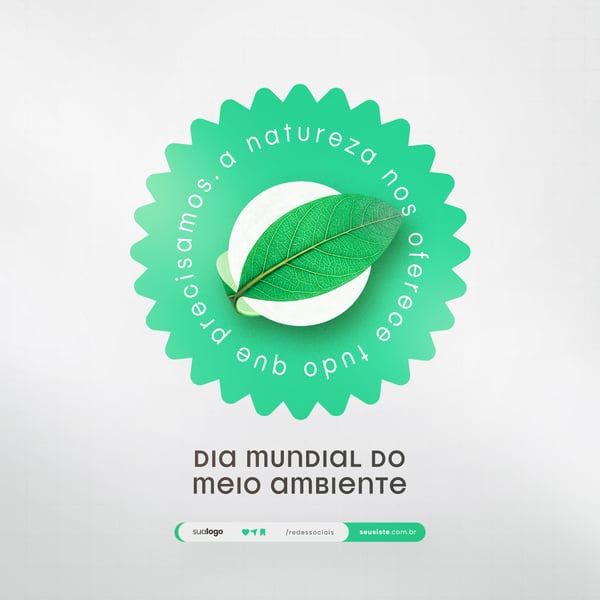 05 DE JUNHO - DIA MUNDIAL DO MEIO AMBIENTE SOCIAL MEDIA PSD EDITÁVEL