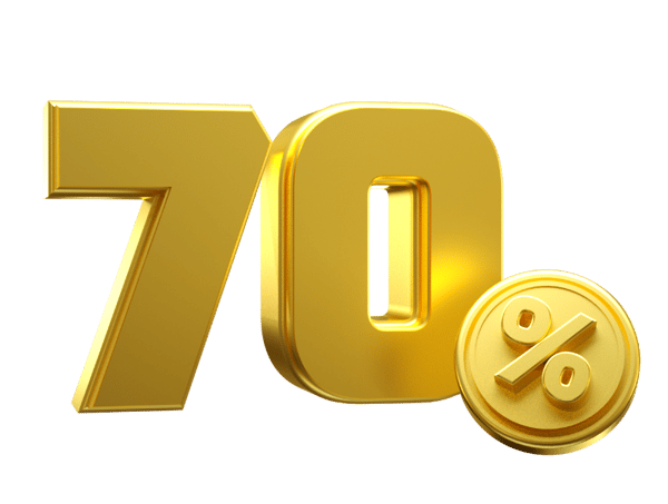 NÚMERO PORCENTAGEM FONTE GOLD 3D