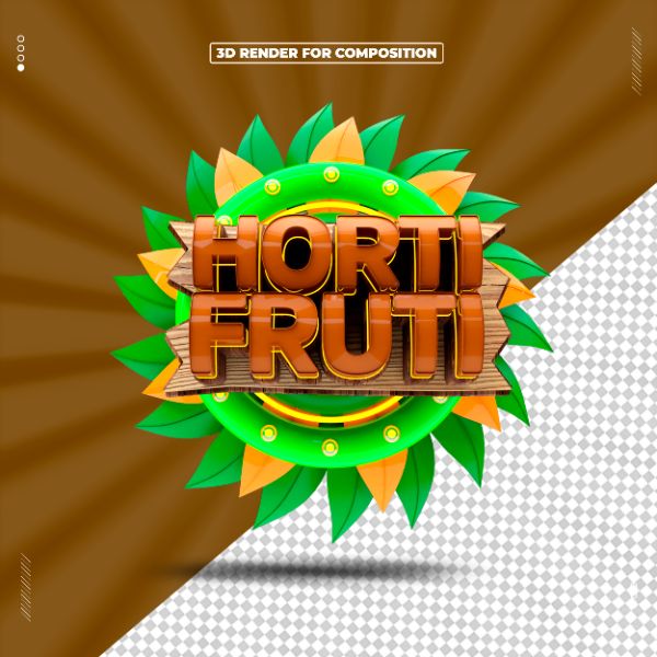 SELO 3D HORTIFRUTI