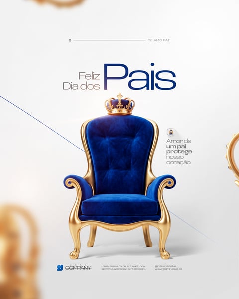 FELIZ DIA DOS PAIS MÊS DE AGOSTO AMOR DE PAI FLYER SOCIAL MEDIA PSD EDITÁVEL 1