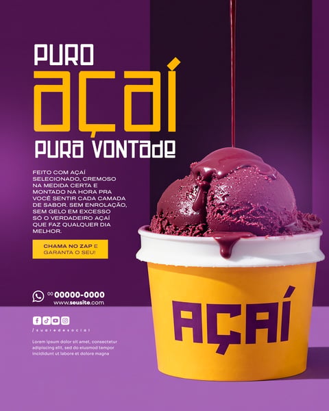 Açaí SOCIAL MEDIA PSD EDITÁVEL 3