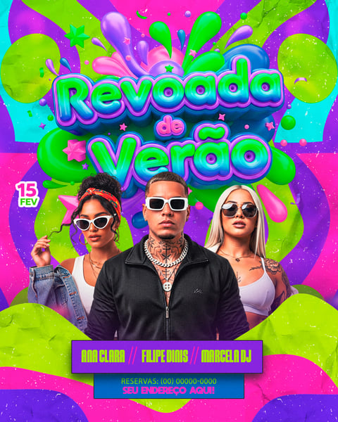 FLYER PARA EVENTOS REVOADA DE VERÃO FEED