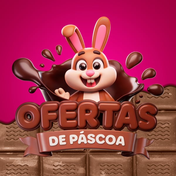 FUF ELEMENTO 3D OARA COMPOSIÇÃO DE ARTES DE PÁSCOA MODELO 01