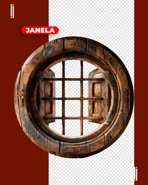 JANELA DE MADEIRA | PARA COMPOSIÇÃO | IMAGEM SEM FUNDO | PSD EDITÁVEL