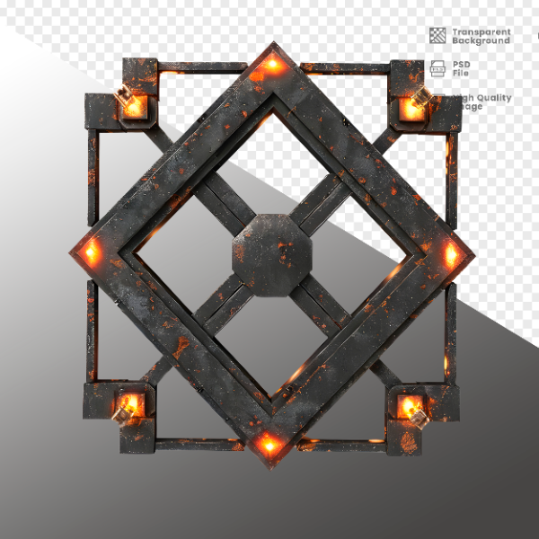 ELEMENTE DE FERRO COM LUZ - ELEMENTO 3D PARA COMPOSIÇÃO - IRON