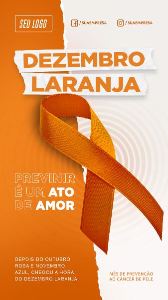 PREVINIR É UM ATO DE AMOR DEZEMBRO LARANJA