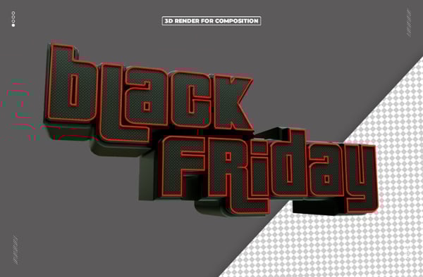 SELO 3D BLACK FRIDAY PARA COMPOSIÇÃO