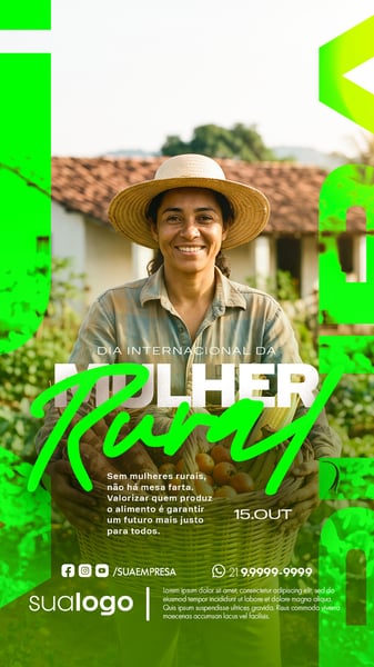 DIA INTERNACIONAL DA MULHER RURAL STORIES PSD EDITÁVEL 07