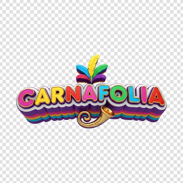 SELO 3D CARNAFOLIA COM VUVUZELA PENAS COLORIDAS 05