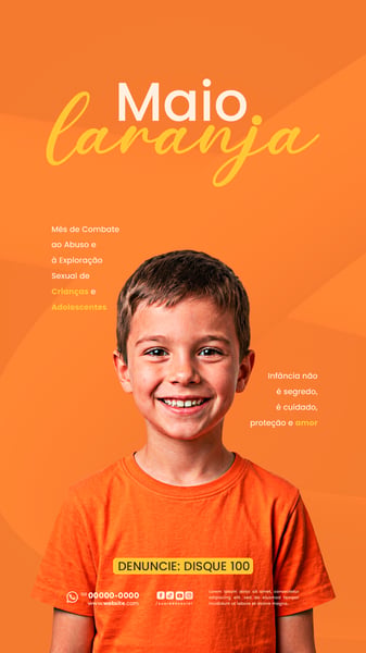 FLYER DE REDE SOCIAL MAIO LARANJA STORY 3