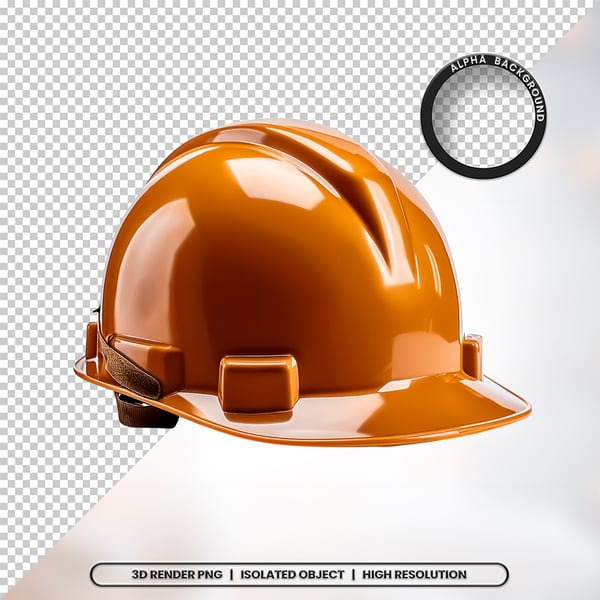 3D RENDER CAPACETE DE SEGURANÇA ELEMENTO ÍCONE PSD PNG