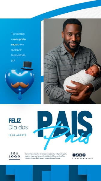 DIA DOS PAIS AGOSTO SOCIAL MEDIA POST EDITÁVEL STORY 10