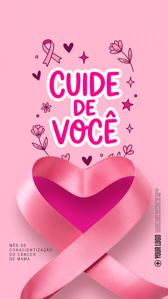 MÊS DE CONSCIENTIZAÇÃO DO CÂNCER DE MAMA SOCIAL MEDIA PSD STORY
