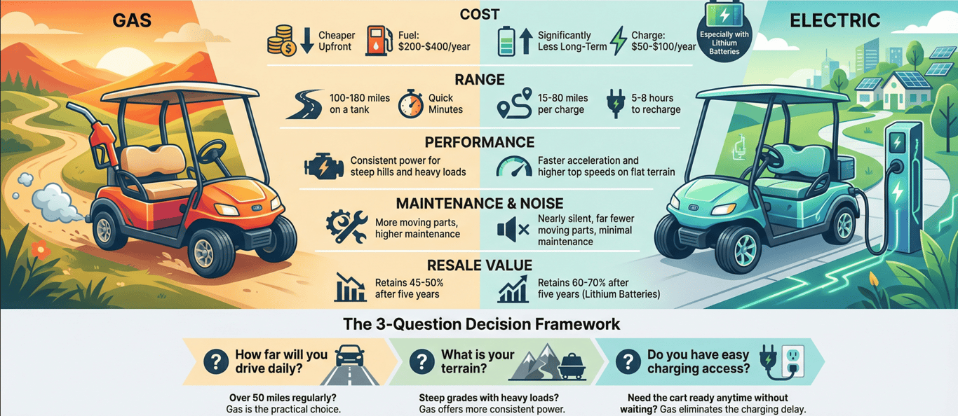 Gas vs Electric Golf Carts: Which One Actually Makes Sense for You?