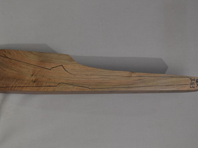 Left side of QR 353 stockwood blank