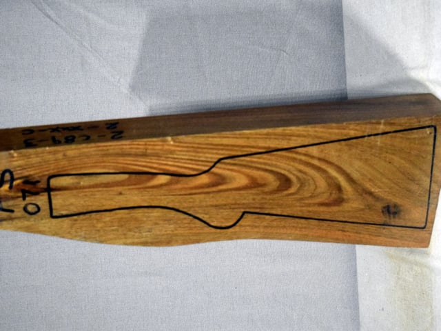 Left side of TS 071 stockwood blank