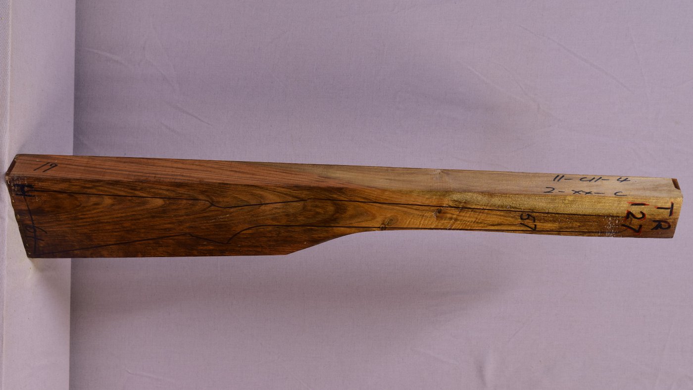 Right side of TR 127 stockwood blank
