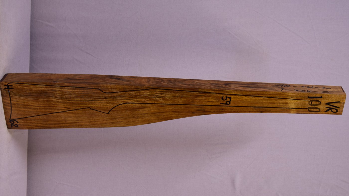 Right side of VR100 stockwood blank