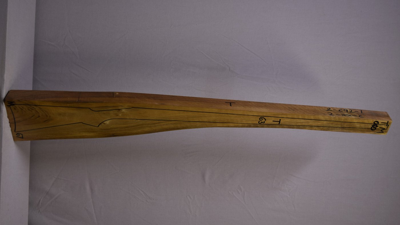 Right side of TM 010 Target stockwood blank