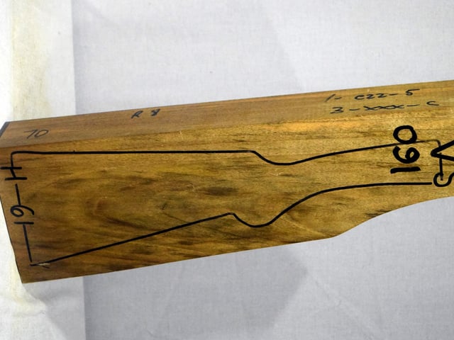 Right side of VS 091 stockwood blank
