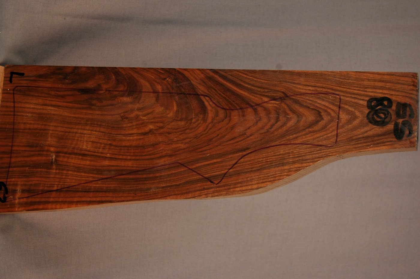 Right side of SS 80 stockwood blank