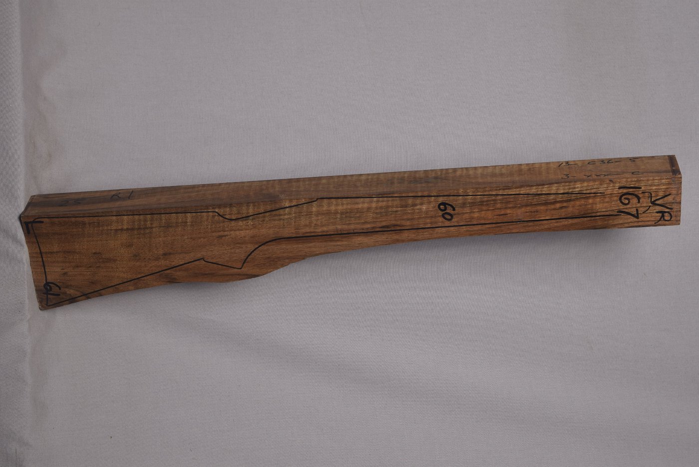 Right side of VR 167 stockwood blank