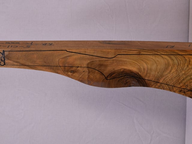 Left side of QTD 002 stockwood blank
