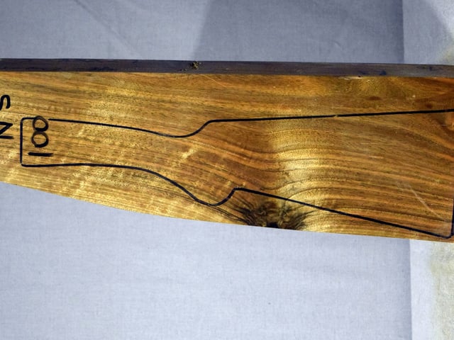 Left side of NS 100 stockwood blank