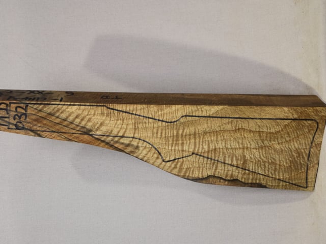 Left side of TTD 032 stockwood blank