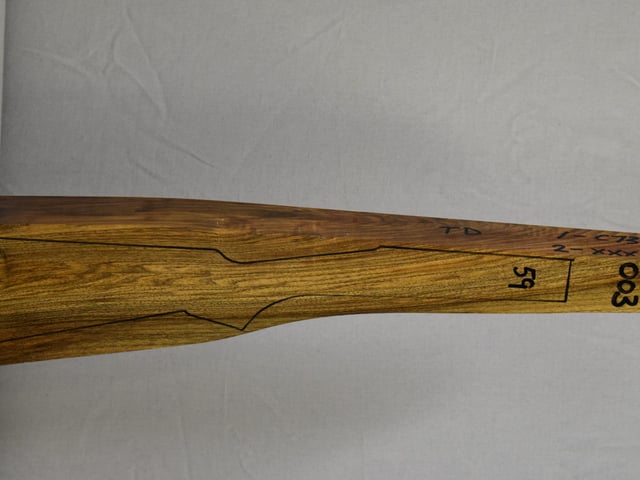 Right side of NTD 003 stockwood blank