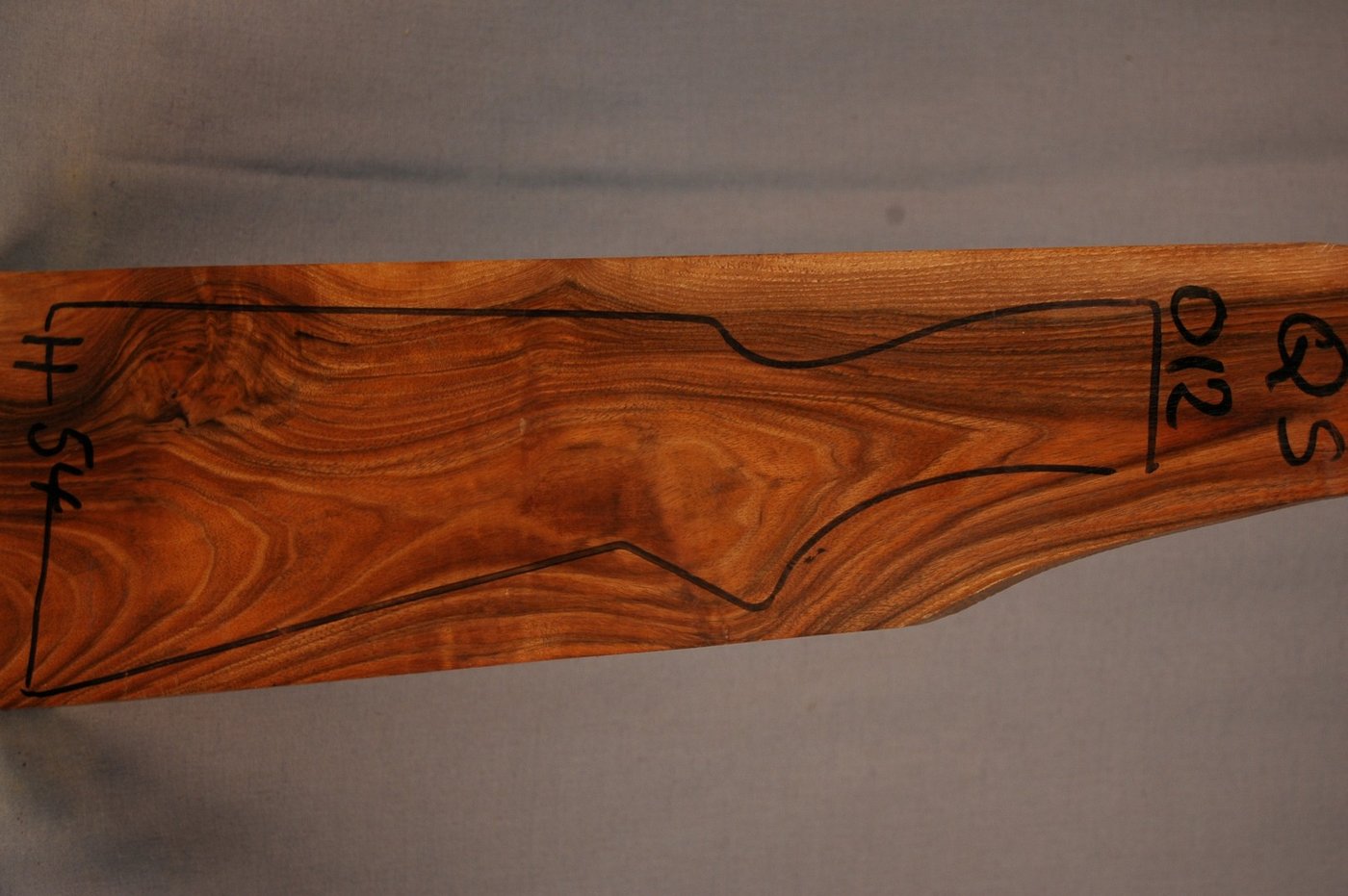 Right side of QS 012 stockwood blank