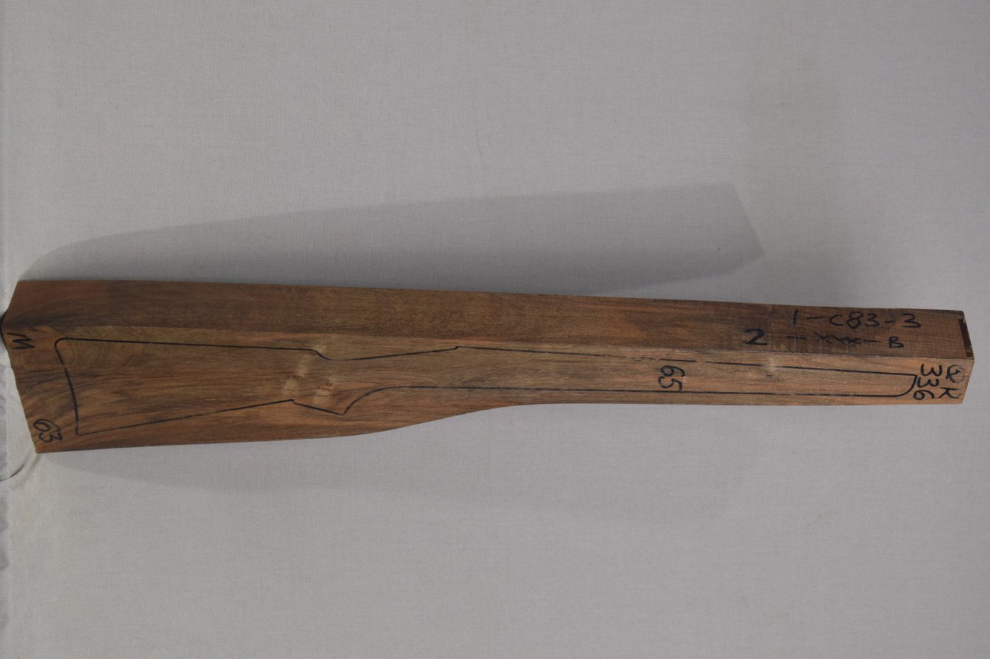 Right side of QR 336 stockwood blank