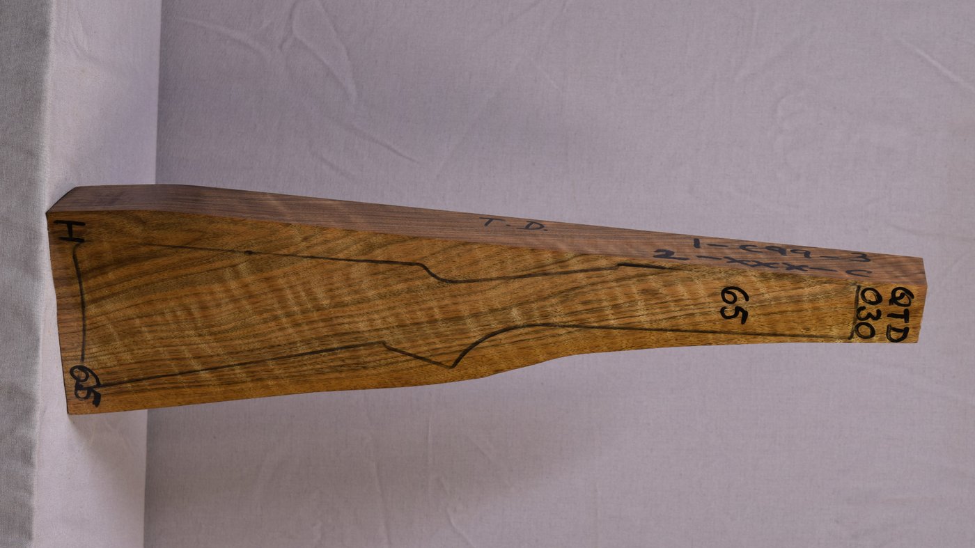 Right side of QTD 030 stockwood blank