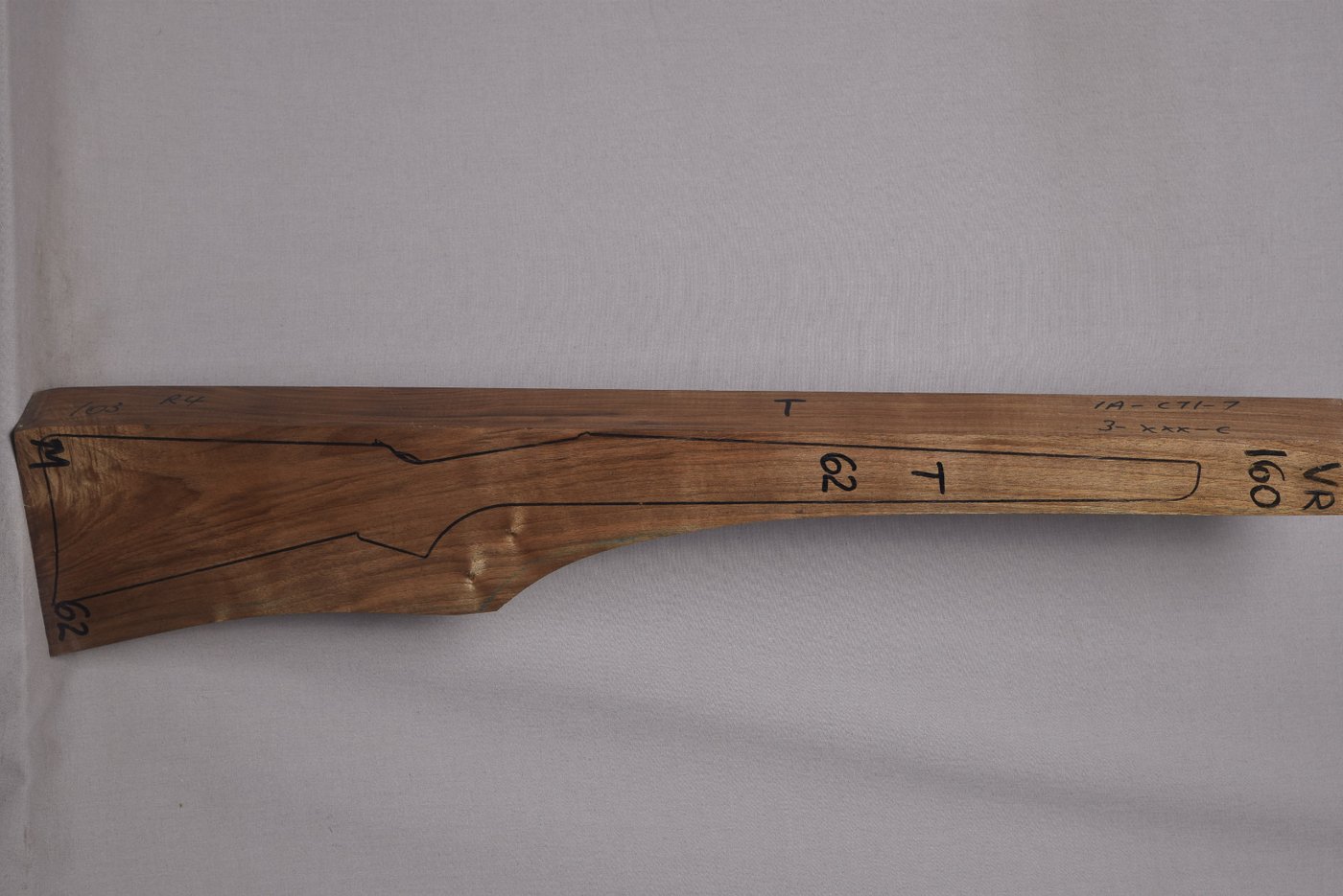 Right side of VR 160 stockwood blank