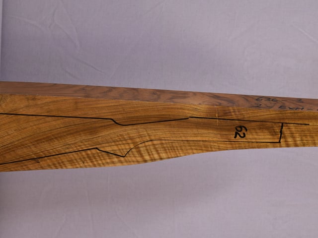 Right side of QTD 003 stockwood blank