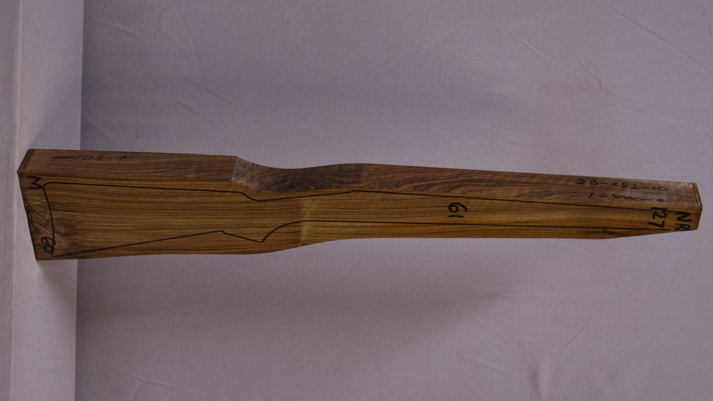 Right side of NR 127 stockwood blank