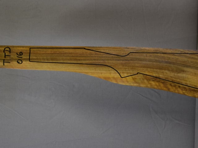 Left side of TTD 016 stockwood blank