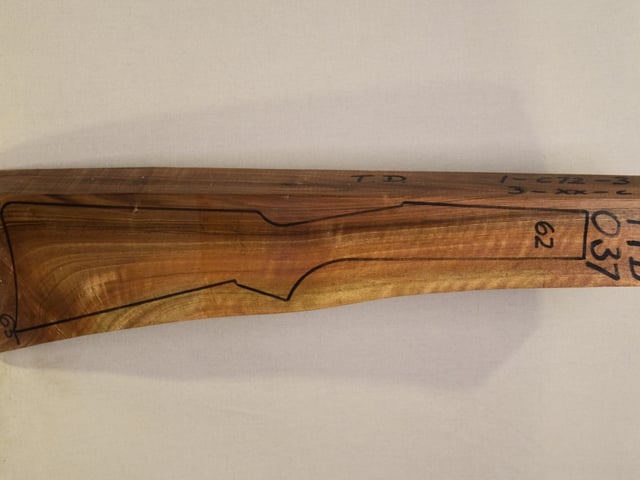 Right side of TTD 037 stockwood blank