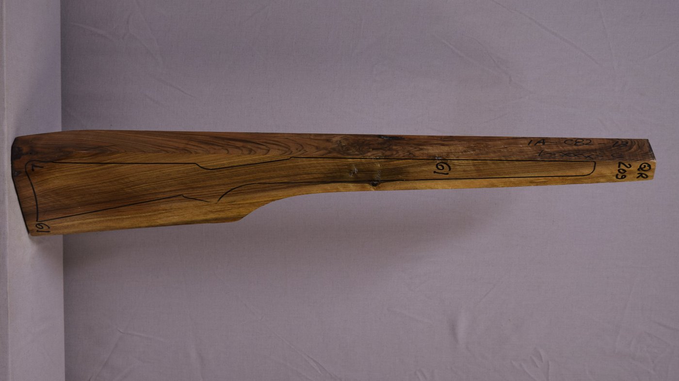 Right side of QR 209 stockwood blank