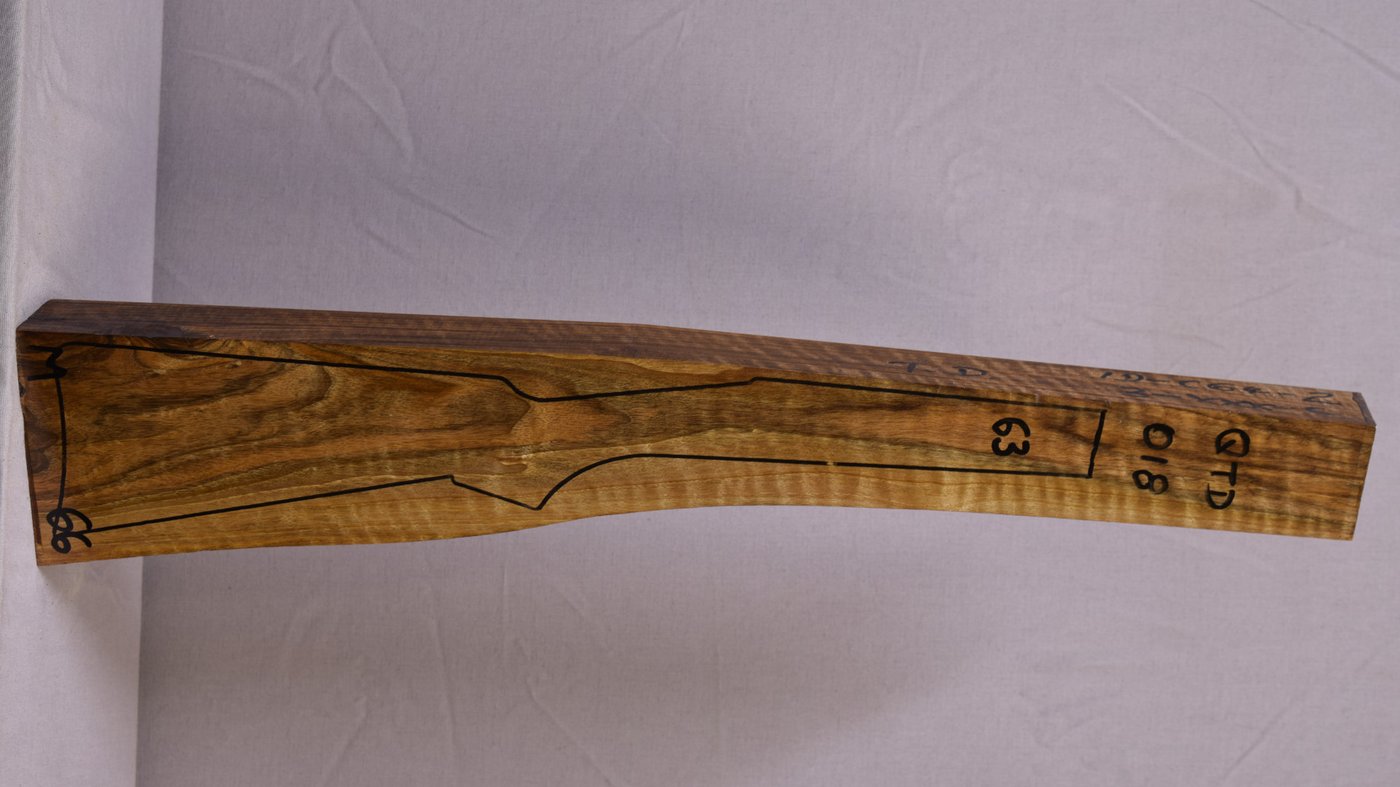Right side of QTD 018 stockwood blank