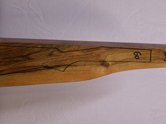 Right side of QTD 017 stockwood blank
