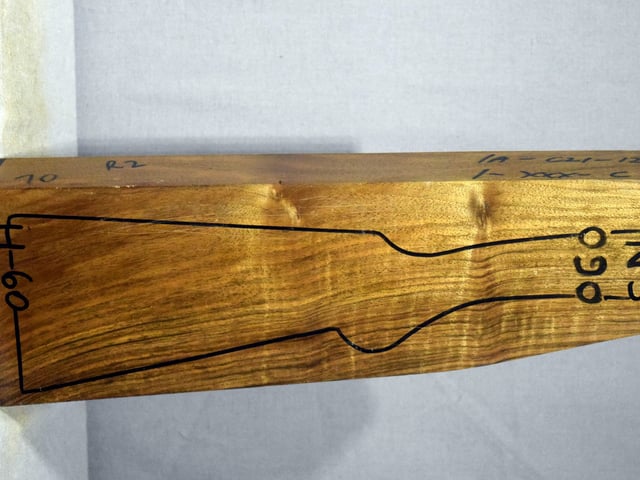 Right side of NS 090 stockwood blank