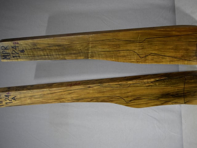Left side of MPR 124A & 124B stockwood blank