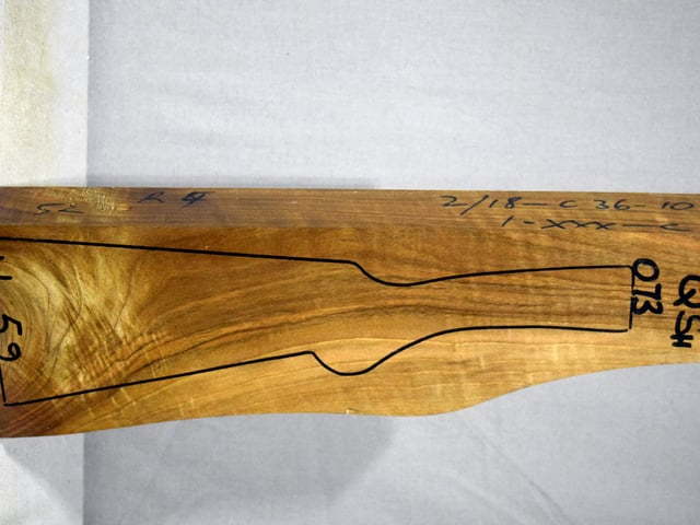 Right side of QS 073 stockwood blank