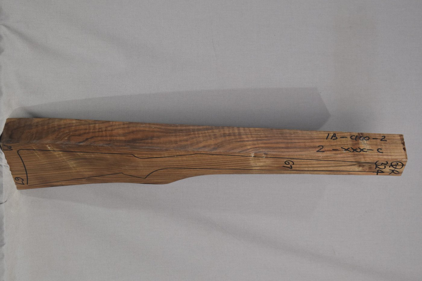 Right side of QR 324 stockwood blank