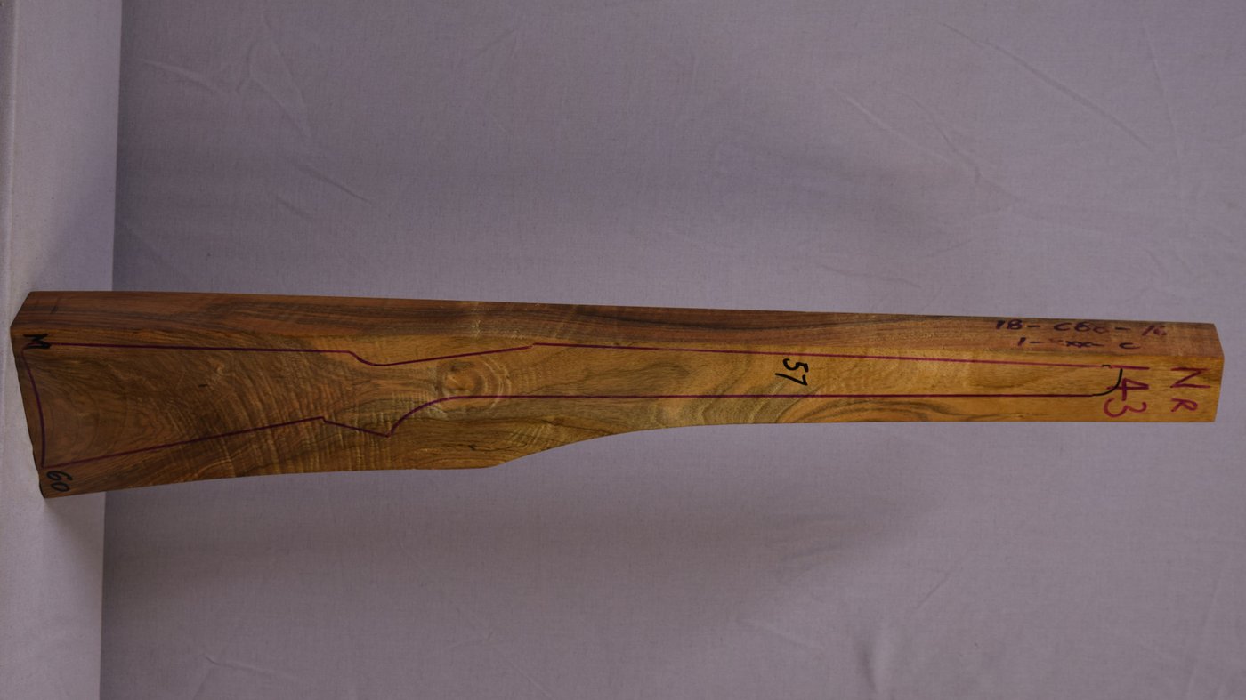 Right side of NR 143 stockwood blank