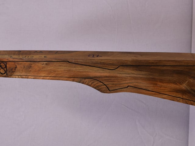 Left side of QTD 001 stockwood blank