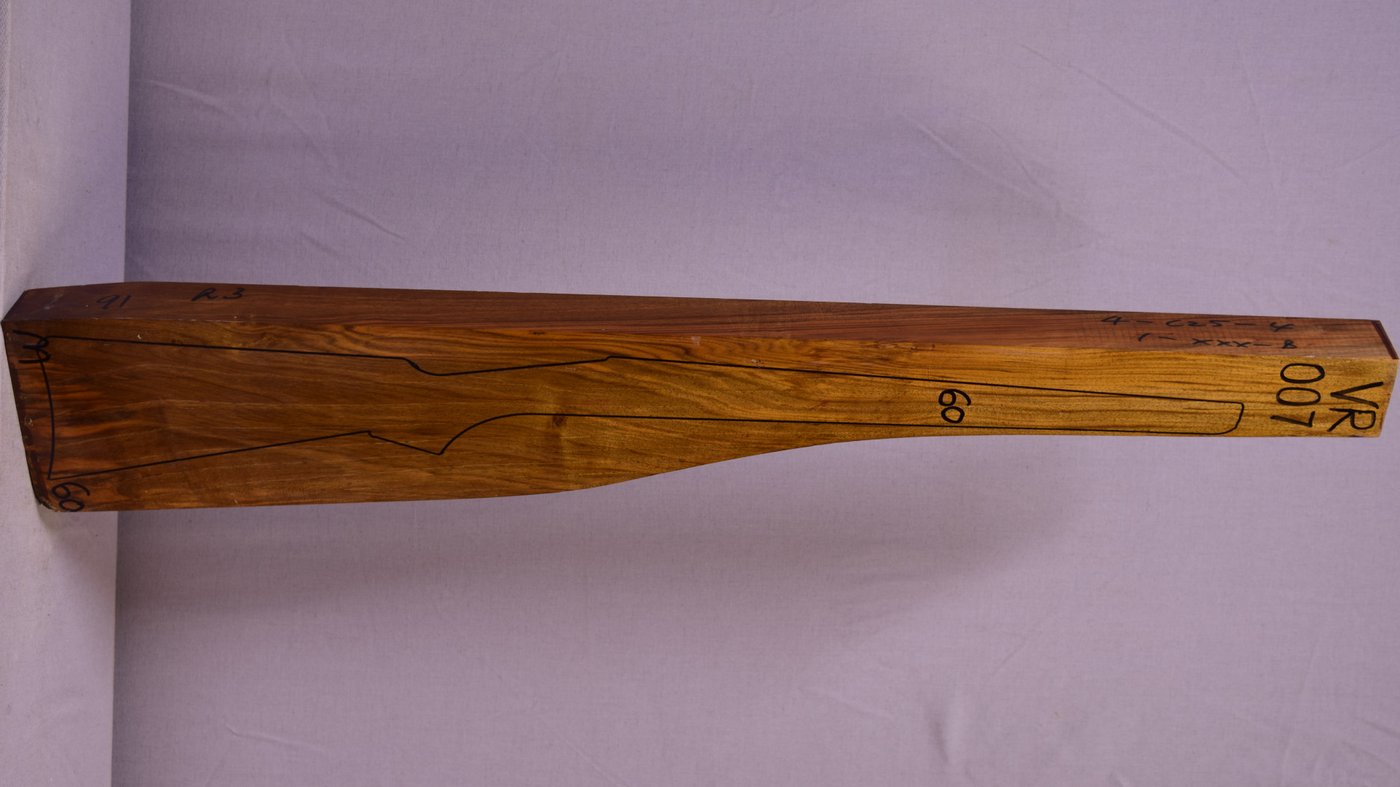 Right side of VR007 stockwood blank