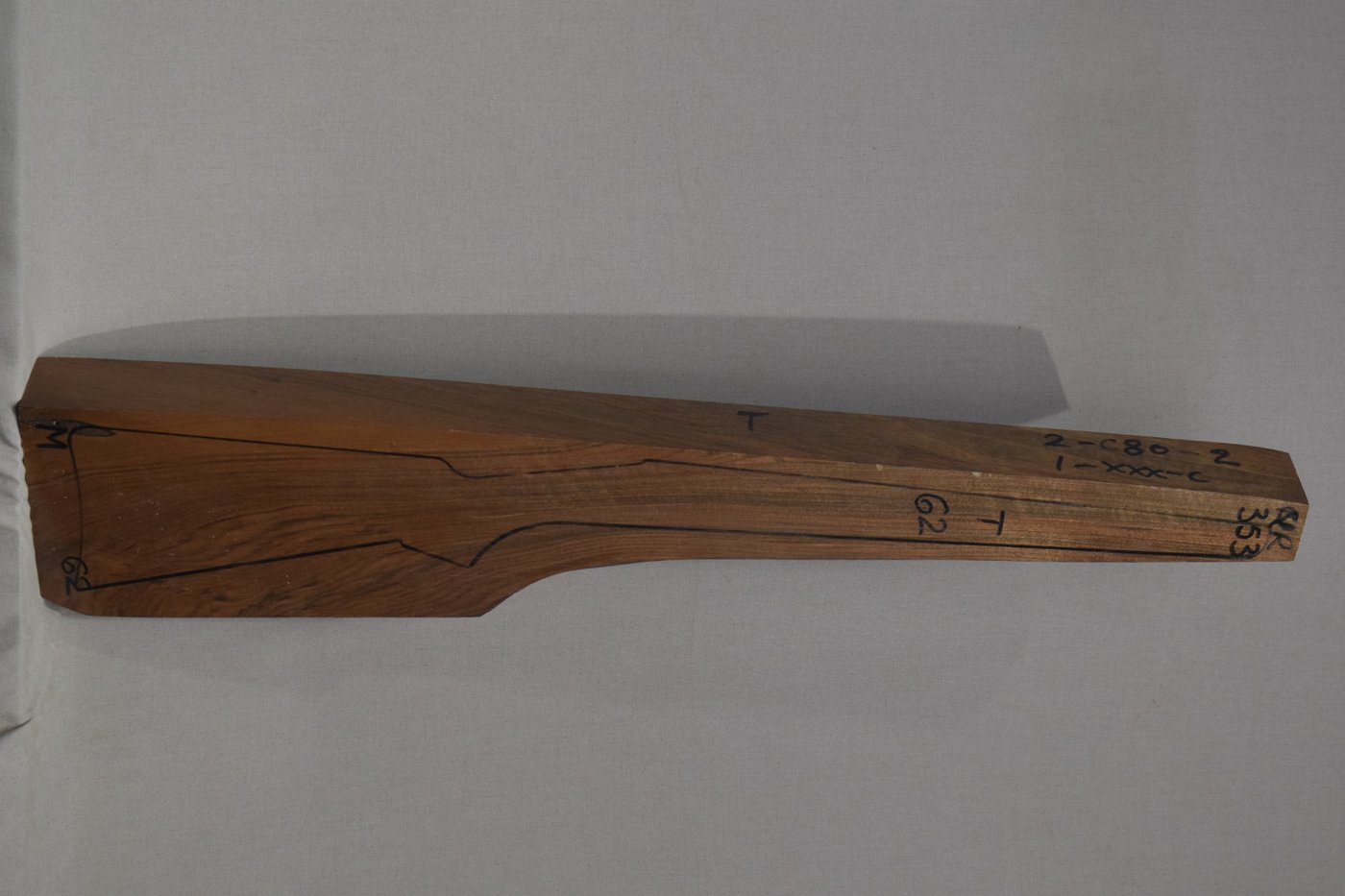 Right side of QR 353 stockwood blank